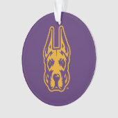 Universität Albany Great Dane Mascot Head Ornament (Vorderseite)