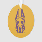 Universität Albany Great Dane Mascot Head Ornament (Vorderseite)
