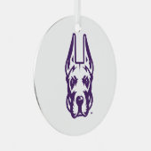 Universität Albany Great Dane Mascot Head Ornament Aus Metall (Vorderseite Rechts)