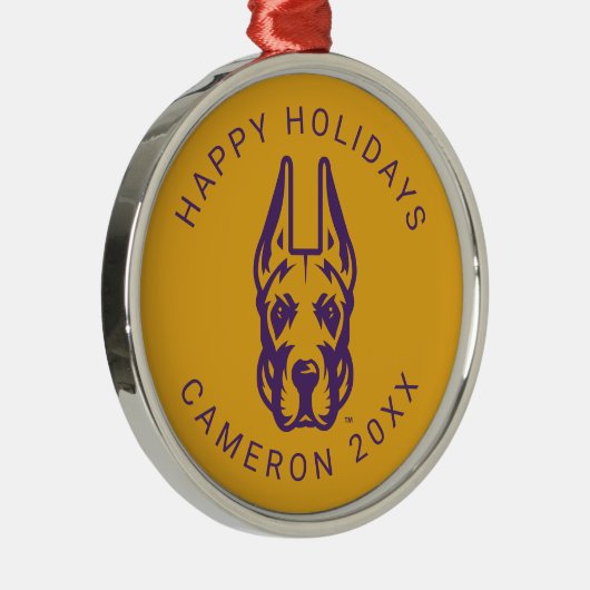 Universität Albany Great Dane Mascot Head Ornament Aus Metall (Rechts)