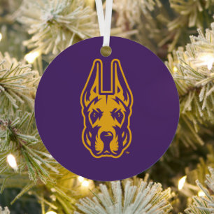 Universität Albany Great Dane Mascot Head Ornament Aus Metall