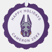 Universität Albany Great Dane Mascot Head Ornament Karte (Rückseite)