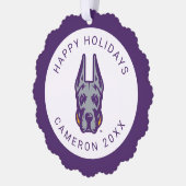 Universität Albany Great Dane Mascot Head Ornament Karte (Links)