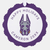 Universität Albany Great Dane Mascot Head Ornament Karte (Vorderseite)