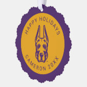 Universität Albany Great Dane Mascot Head Ornament Karte (Links)