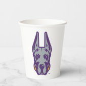 Universität Albany Great Dane Mascot Head Pappbecher (Vorderseite)