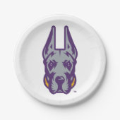 Universität Albany Great Dane Mascot Head Pappteller (Vorderseite)