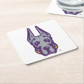 Universität Albany Great Dane Mascot Head Rechteckiger Pappuntersetzer (angewinkelt)