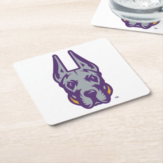 Universität Albany Great Dane Mascot Head Rechteckiger Pappuntersetzer (angewinkelt)