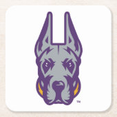 Universität Albany Great Dane Mascot Head Rechteckiger Pappuntersetzer (Vorderseite)