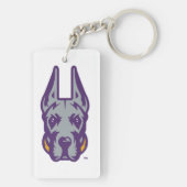 Universität Albany Great Dane Mascot Head Schlüsselanhänger (Rückseite)