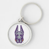 Universität Albany Great Dane Mascot Head Schlüsselanhänger (Vorne)