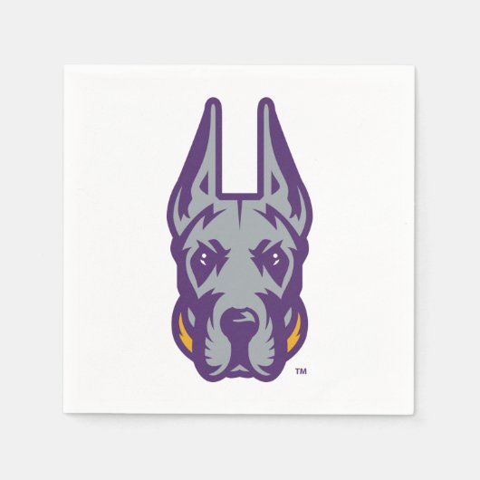 Universität Albany Great Dane Mascot Head Serviette (Vorderseite)
