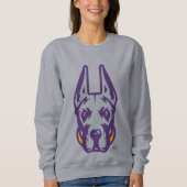 Universität Albany Great Dane Mascot Head Sweatshirt (Vorderseite)