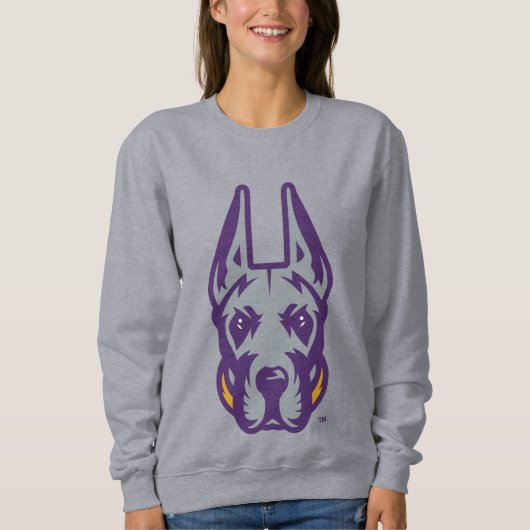 Universität Albany Great Dane Mascot Head Sweatshirt (Vorderseite)