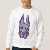 Universität Albany Great Dane Mascot Head Sweatshirt (Vorderseite)
