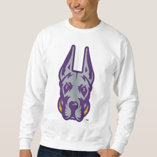 Universität Albany Great Dane Mascot Head Sweatshirt (Vorderseite)