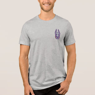 Universität Albany Great Dane Mascot Head Tri-Blend Shirt