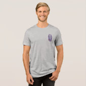 Universität Albany Great Dane Mascot Head Tri-Blend Shirt (Vorderseite voll)
