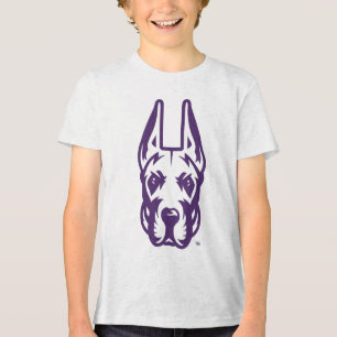 Universität Albany Great Dane Mascot Head Tri-Blend Shirt