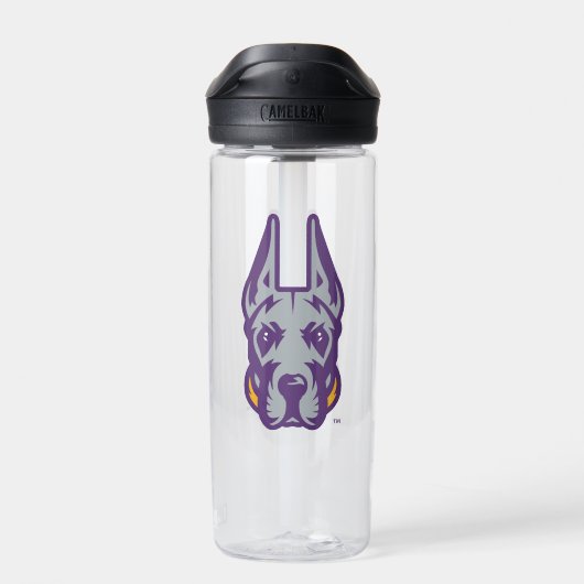 Universität Albany Great Dane Mascot Head Trinkflasche (Rückseite)
