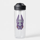 Universität Albany Great Dane Mascot Head Trinkflasche (Vorderseite)