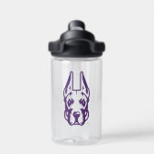 Universität Albany Great Dane Mascot Head Trinkflasche (Rückseite)