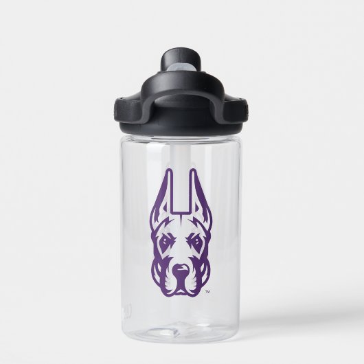 Universität Albany Great Dane Mascot Head Trinkflasche (Rückseite)