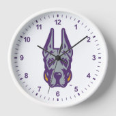 Universität Albany Great Dane Mascot Head Uhr (Vorderseite)