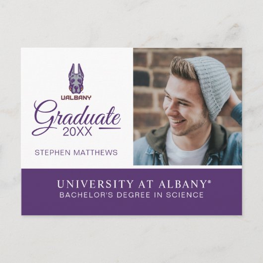 Universität Albany Great Danes Ankündigungspostkarte (Vorderseite)