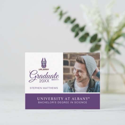 Universität Albany Great Danes Ankündigungspostkarte (Stehend Vorderseite)