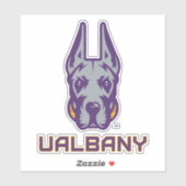 Universität Albany Great Danes Aufkleber (Blatt)