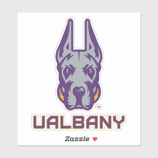 Universität Albany Great Danes Aufkleber (Blatt)