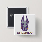 Universität Albany Great Danes Button (Vorne & Hinten)