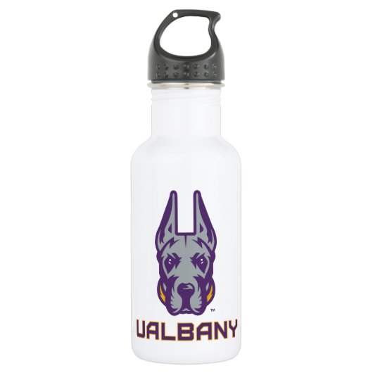 Universität Albany Great Danes Edelstahlflasche (Vorderseite)