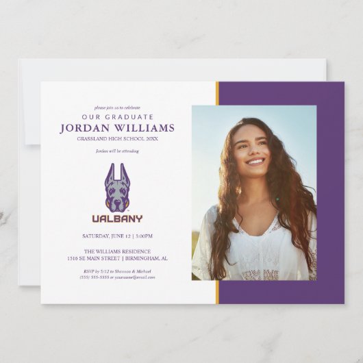 Universität Albany Great Danes Einladung (Vorderseite)