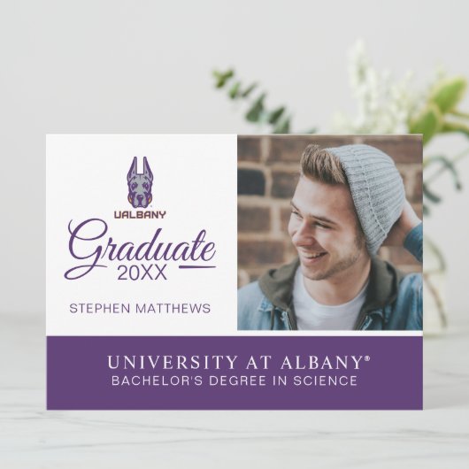 Universität Albany Great Danes Einladung (Stehend Vorderseite)