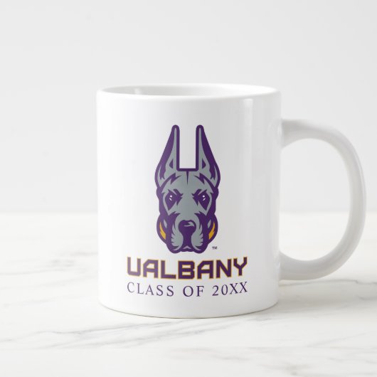 Universität Albany Great Danes Jumbo-Tasse (Rechts)