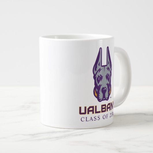Universität Albany Great Danes Jumbo-Tasse (Vorderseite Rechts)
