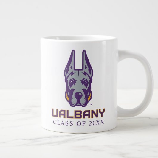 Universität Albany Great Danes Jumbo-Tasse (Rechts)