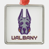 Universität Albany Great Danes Ornament Aus Metall (Vorne)