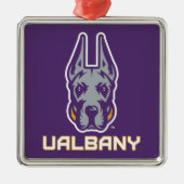 Universität Albany Great Danes Ornament Aus Metall (Vorne)