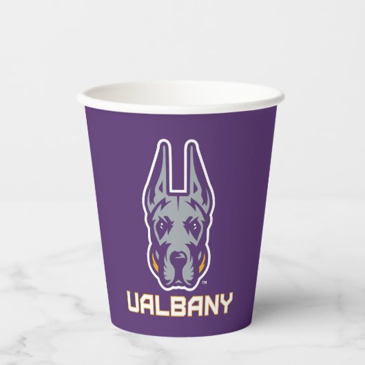Universität Albany Great Danes Pappbecher (Vorderseite)