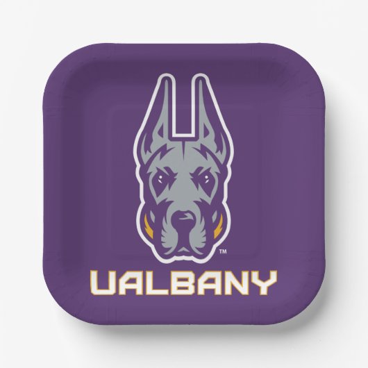 Universität Albany Great Danes Pappteller (Vorderseite)