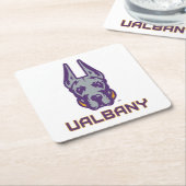 Universität Albany Great Danes Rechteckiger Pappuntersetzer (angewinkelt)