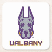Universität Albany Great Danes Rechteckiger Pappuntersetzer (Vorderseite)