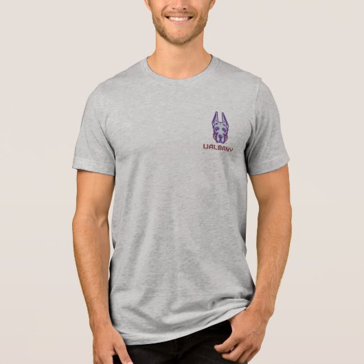 Universität Albany Great Danes Tri-Blend Shirt (Vorderseite)