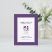 Universität Albany - Iconic-Logo Ankündigungspostkarte (Stehend Vorderseite)