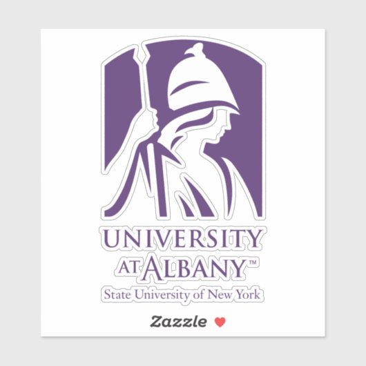 Universität Albany - Iconic-Logo Aufkleber (Blatt)