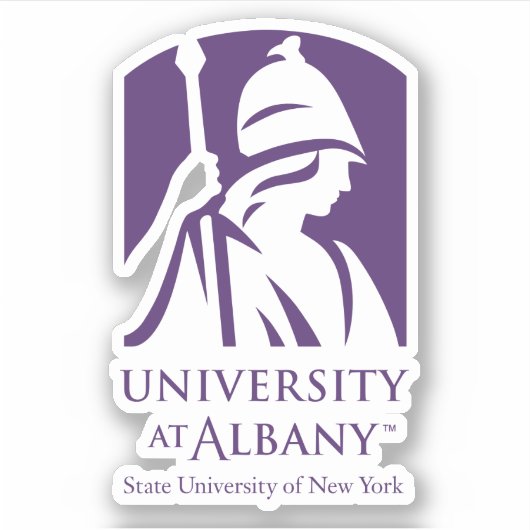 Universität Albany - Iconic-Logo Aufkleber (Vorderseite)